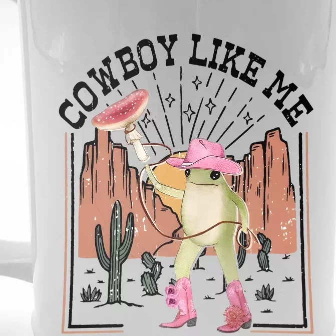 Cowboy Like Me Frog Front & Back Beer Stein