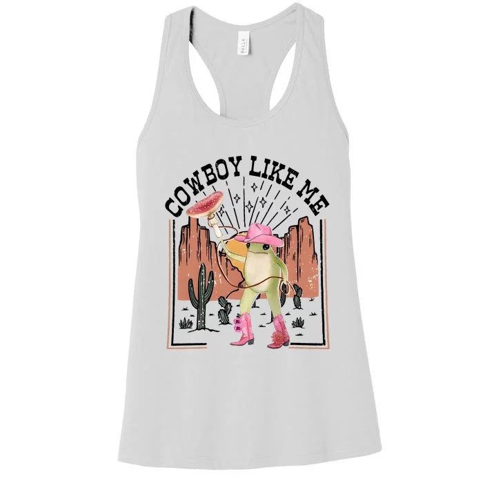 Cowboy Like Me Frog Women's Racerback Tank