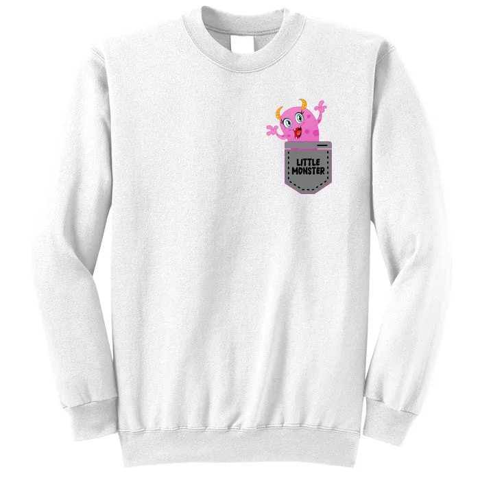 Cute Little Monster Pocket Logo Sweatshirt