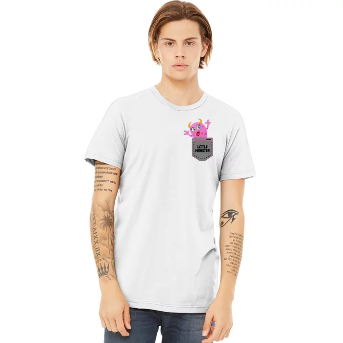 Cute Little Monster Pocket Logo Premium T-Shirt