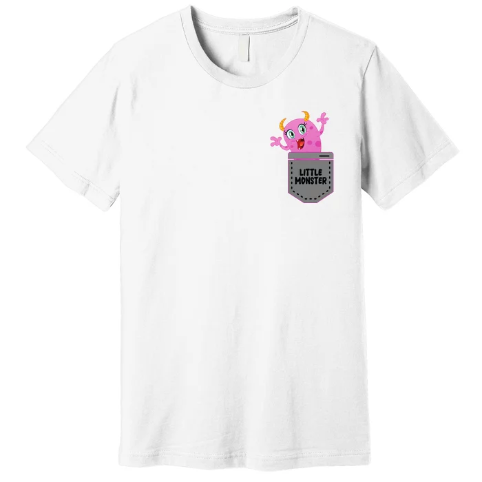 Cute Little Monster Pocket Logo Premium T-Shirt