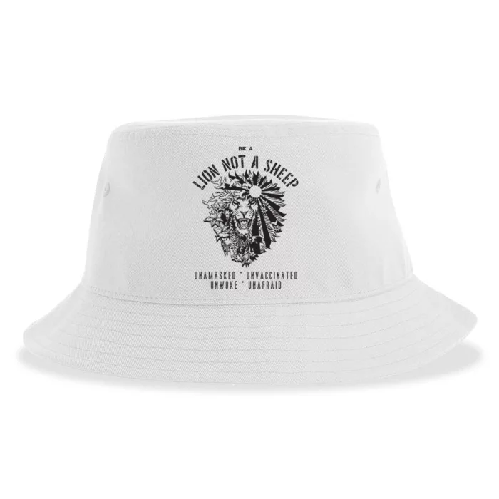 Conservative Lion Not A Sheep Sustainable Bucket Hat