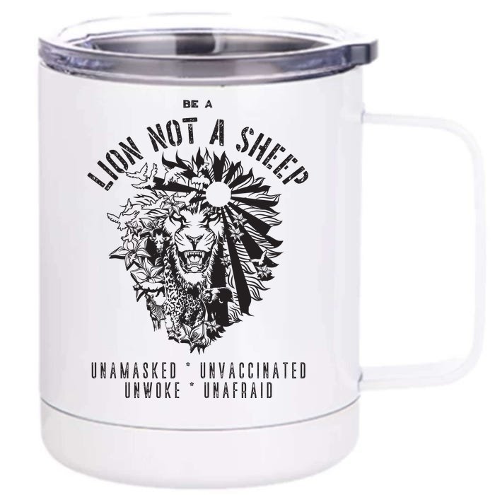 Conservative Lion Not A Sheep Front & Back 12oz Stainless Steel Tumbler Cup