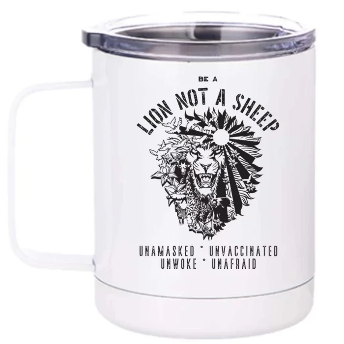 Conservative Lion Not A Sheep Front & Back 12oz Stainless Steel Tumbler Cup