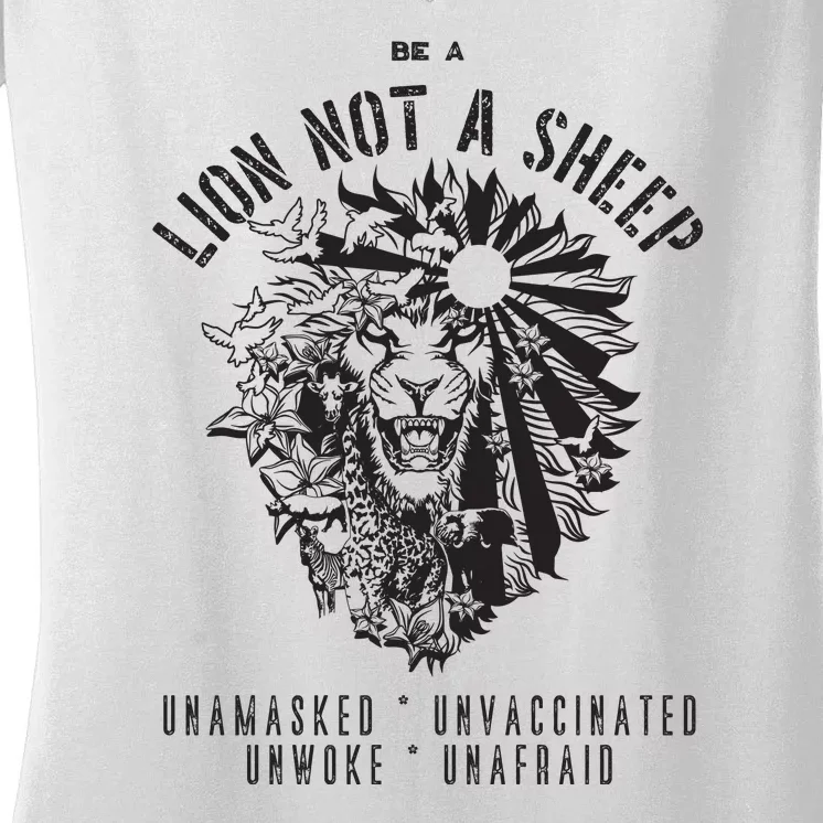 Conservative Lion Not A Sheep Women's V-Neck T-Shirt