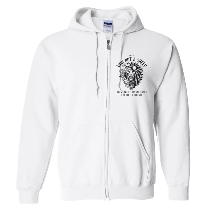 Conservative Lion Not A Sheep Full Zip Hoodie