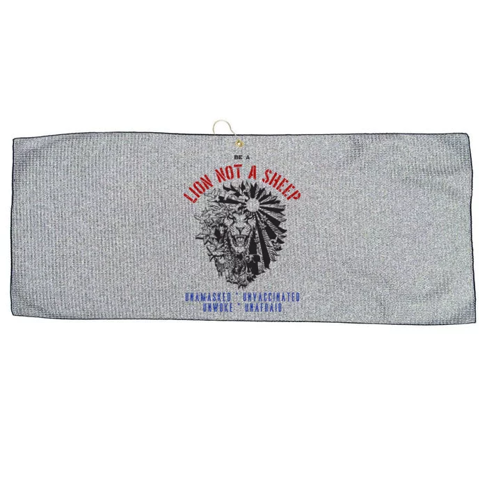 Conservative Lion Not A Sheep Large Microfiber Waffle Golf Towel