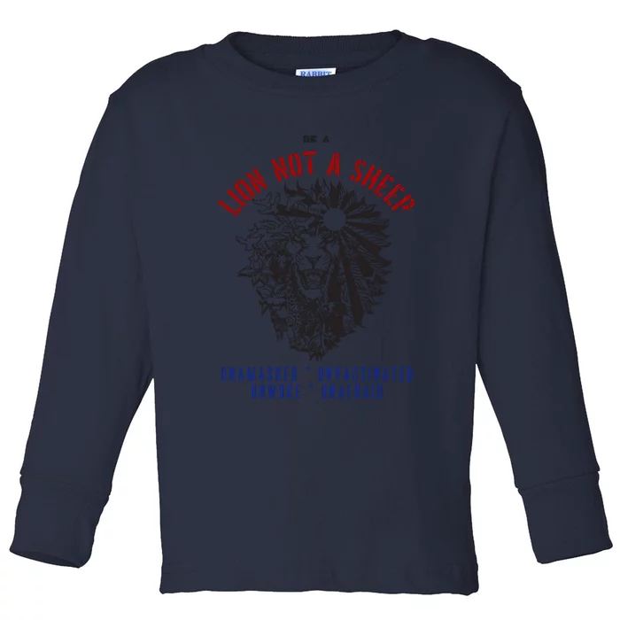 Conservative Lion Not A Sheep Toddler Long Sleeve Shirt