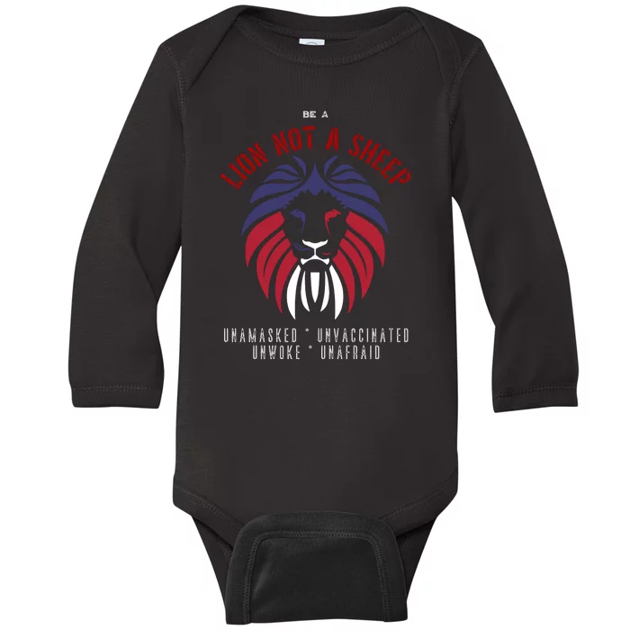 Conservative Lion Not A Sheep Baby Long Sleeve Bodysuit