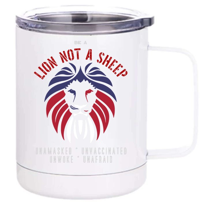 Conservative Lion Not A Sheep Front & Back 12oz Stainless Steel Tumbler Cup