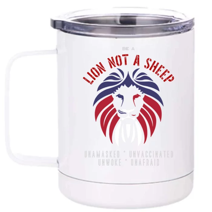 Conservative Lion Not A Sheep Front & Back 12oz Stainless Steel Tumbler Cup