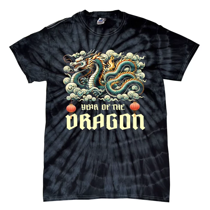 Chinese Lunar New Year 2024 Year Of The Dragon Zodiac Gift Tie-Dye T-Shirt