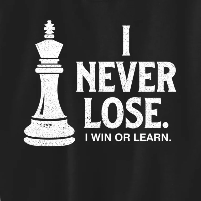 Chess Lovers Never Lose Gift Kids Sweatshirt