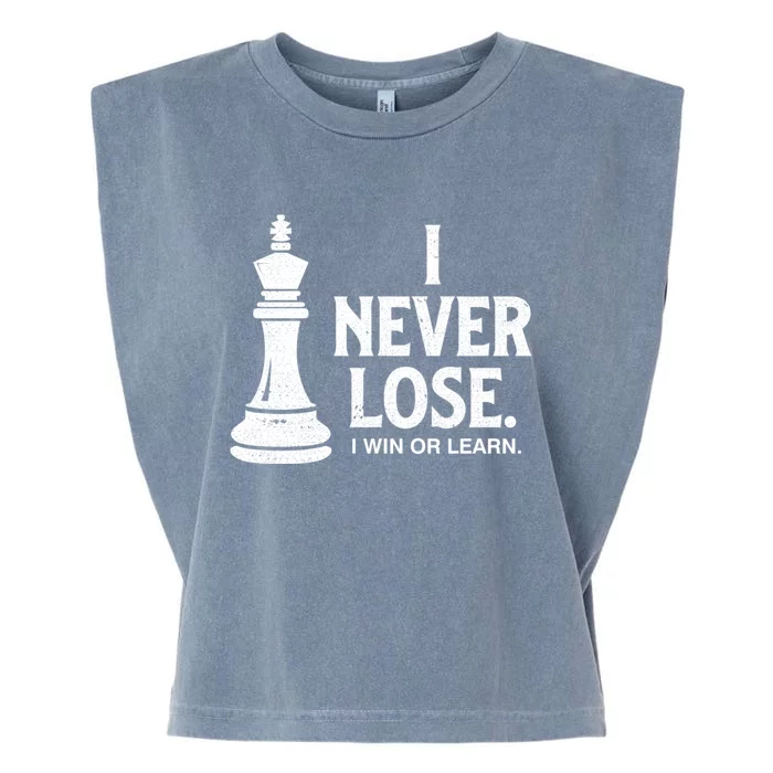 Chess Lovers Never Lose Gift Garment-Dyed Women's Muscle Tee