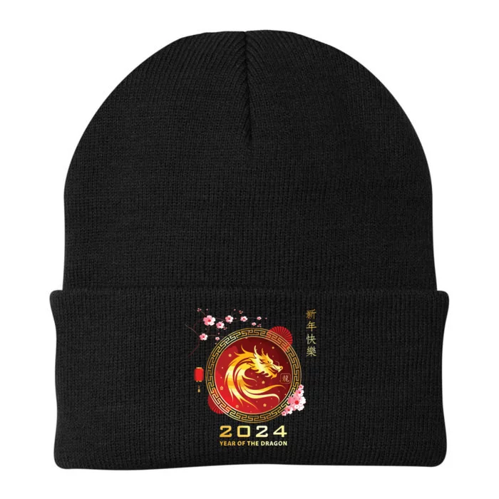 Chinese Lunar New Year 2024 Year Of The Dragon Zodiac Sign Knit Cap Winter Beanie