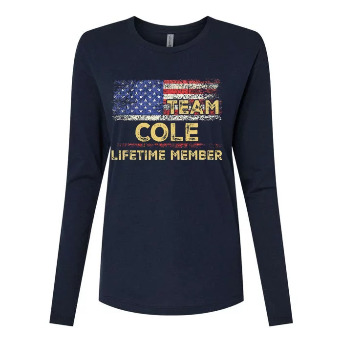 Cole Last Nameteam Cole Lifetime Member Womens Cotton Relaxed Long Sleeve T-Shirt