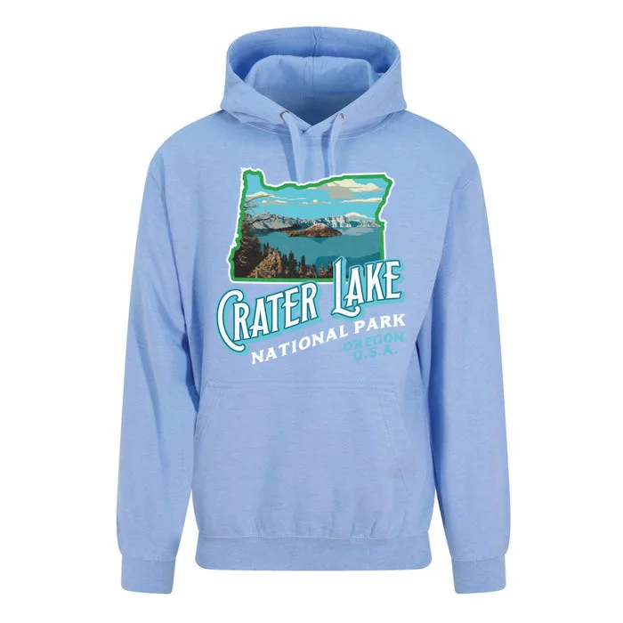 Crater Lake National Park Meaningful Gift Vintage Oregon Retro Funny Gift Unisex Surf Hoodie