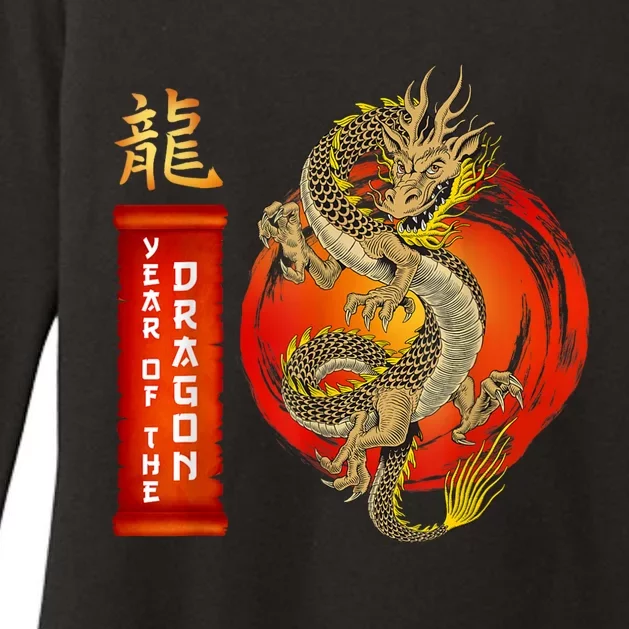 Chinese Lunar New Year 2024 Year Of The Dragon Zodiac Sign Womens CVC Long Sleeve Shirt