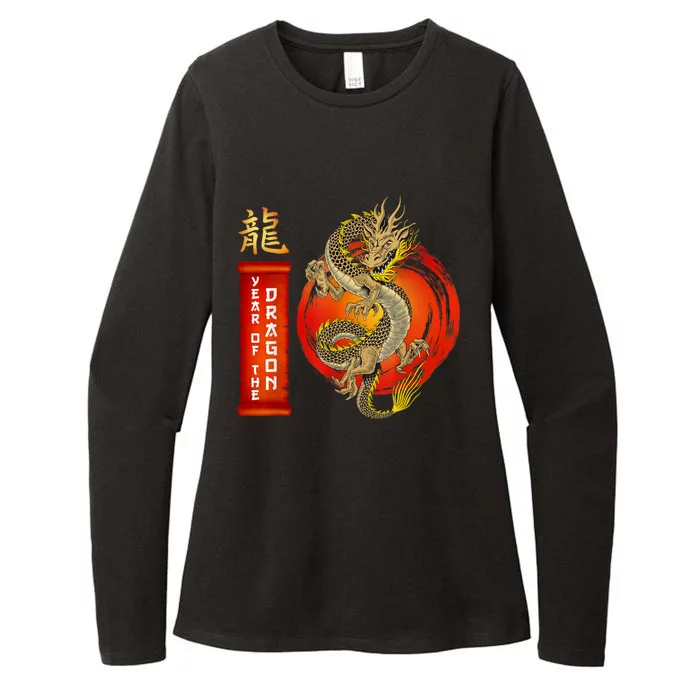 Chinese Lunar New Year 2024 Year Of The Dragon Zodiac Sign Womens CVC Long Sleeve Shirt