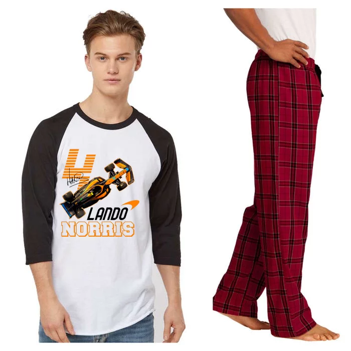 Cool Lando Norris F1 Racing Signature Raglan Sleeve Pajama Set