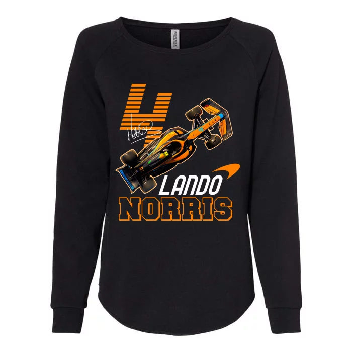 Cool Lando Norris F1 Racing Signature Womens California Wash Sweatshirt