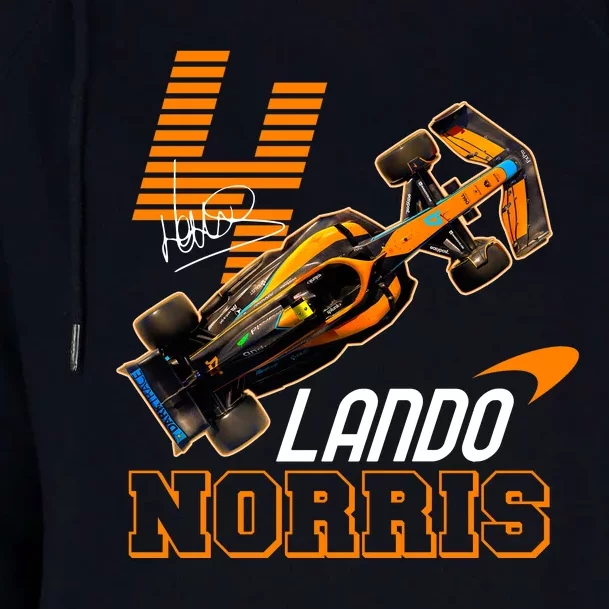 Cool Lando Norris F1 Racing Signature Womens Funnel Neck Pullover Hood