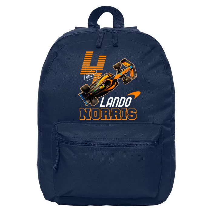 Cool Lando Norris F1 Racing Signature 16 in Basic Backpack