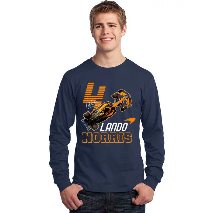 Cool Lando Norris F1 Racing Signature Tall Long Sleeve T-Shirt