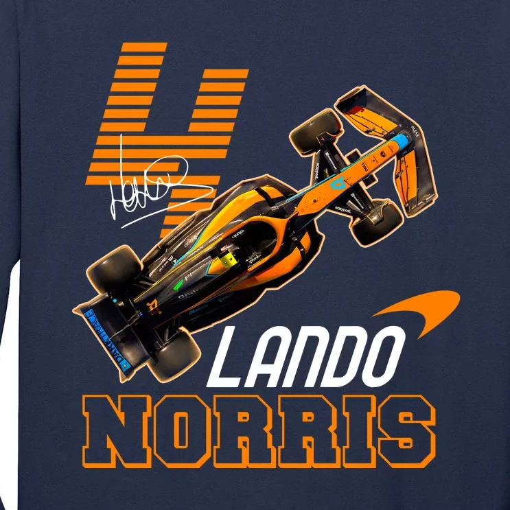 Cool Lando Norris F1 Racing Signature Tall Long Sleeve T-Shirt