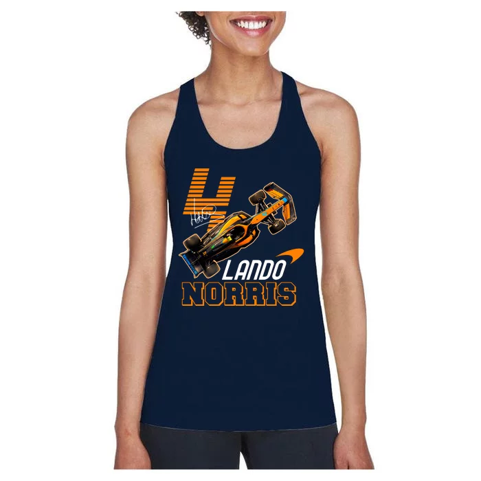 Cool Lando Norris F1 Racing Signature Women's Racerback Tank