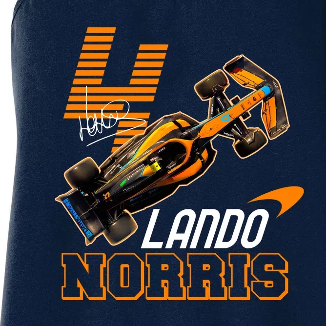 Cool Lando Norris F1 Racing Signature Women's Racerback Tank