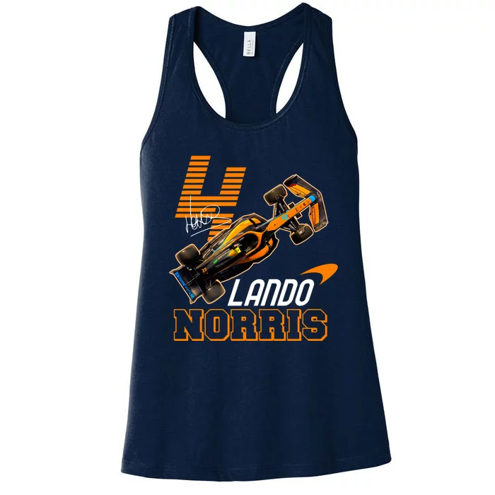 Cool Lando Norris F1 Racing Signature Women's Racerback Tank