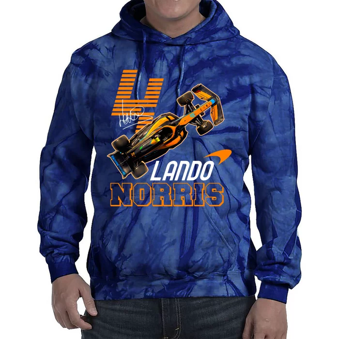 Cool Lando Norris F1 Racing Signature Tie Dye Hoodie