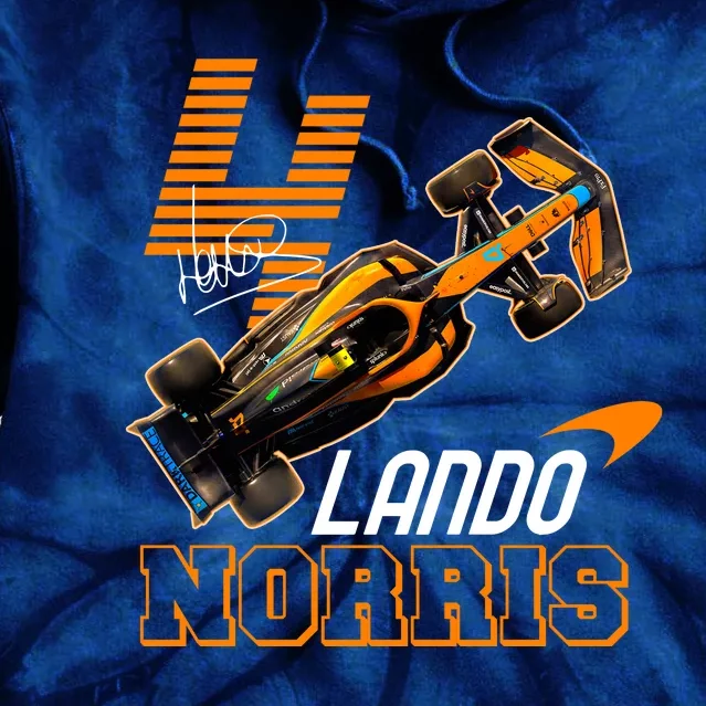 Cool Lando Norris F1 Racing Signature Tie Dye Hoodie