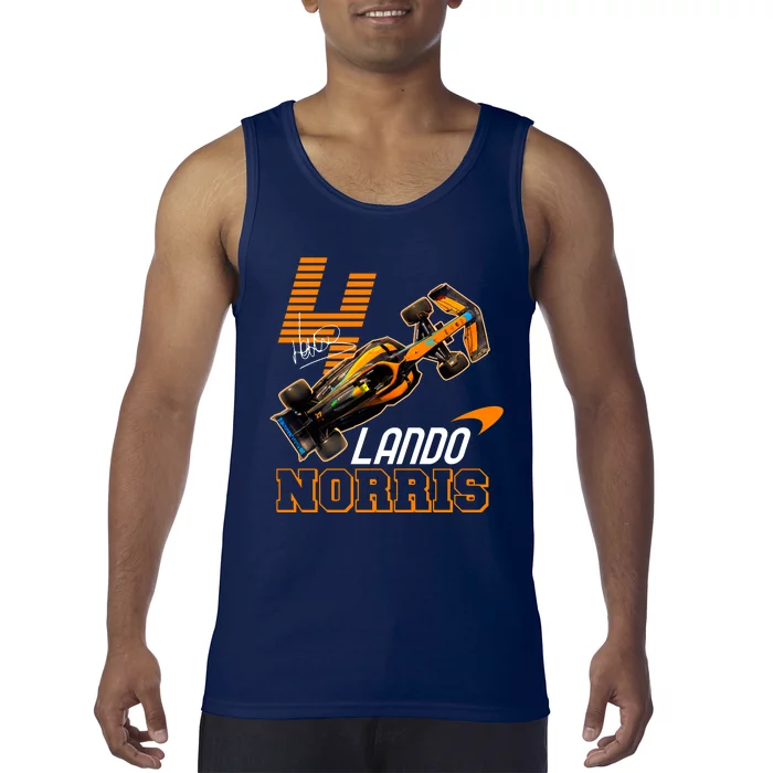 Cool Lando Norris F1 Racing Signature Tank Top