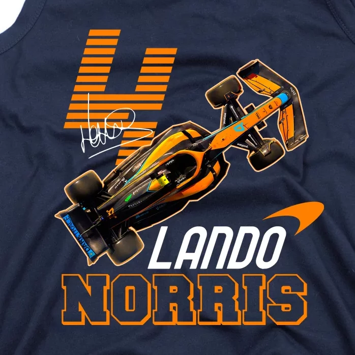 Cool Lando Norris F1 Racing Signature Tank Top