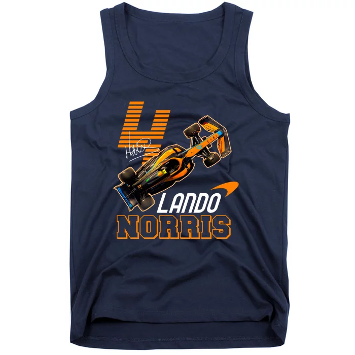 Cool Lando Norris F1 Racing Signature Tank Top