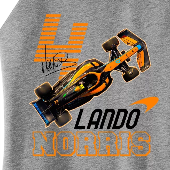 Cool Lando Norris F1 Racing Signature Women’s Perfect Tri Rocker Tank