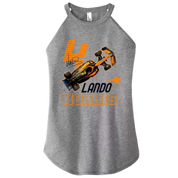 Cool Lando Norris F1 Racing Signature Women’s Perfect Tri Rocker Tank