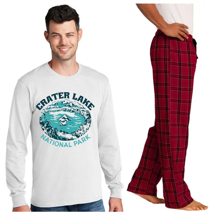 Crater Lake National Park Souvenir Mountain Hike Traveling Long Sleeve Pajama Set