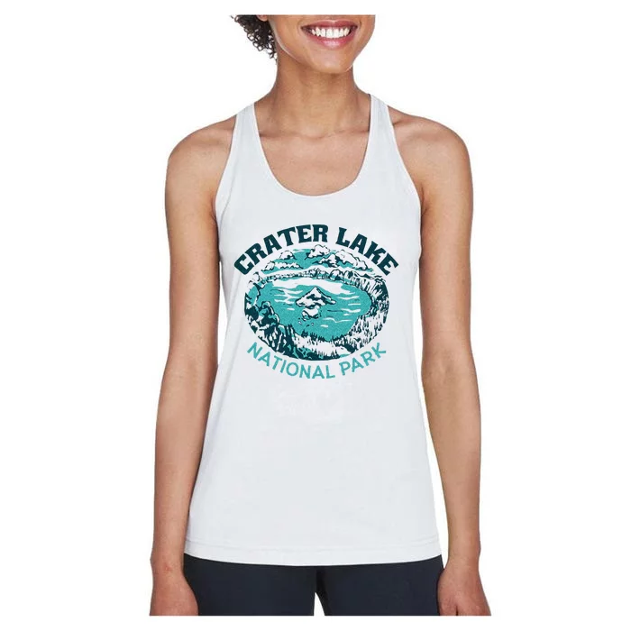 Crater Lake National Park Souvenir Mountain Hike Traveling Women's Racerback Tank