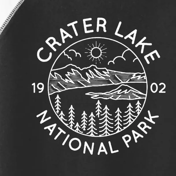 Crater Lake National Park Cool White Line Art Outdoor Toddler Fine Jersey T-Shirt