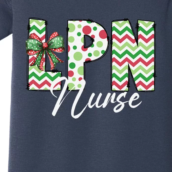 Christmas Lpn Nurse Holiday Lpn Christmas Cute Lpn Nurse Baby Bodysuit