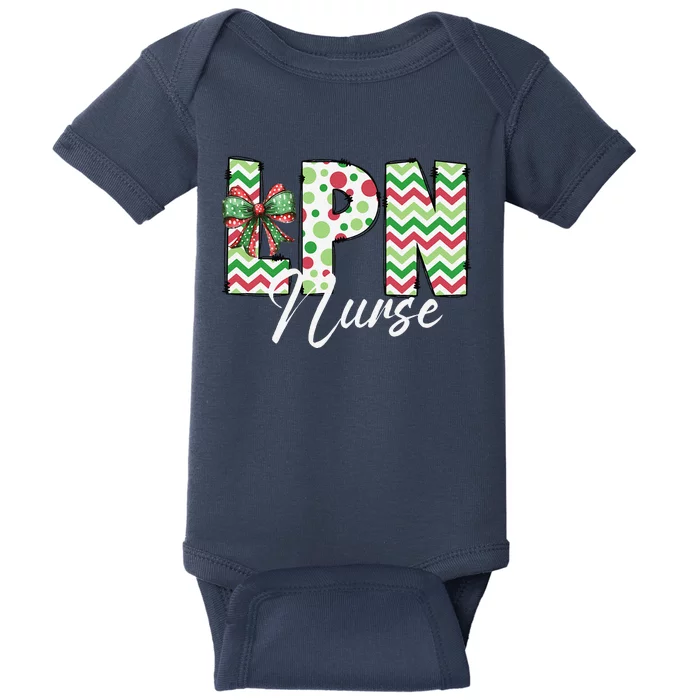 Christmas Lpn Nurse Holiday Lpn Christmas Cute Lpn Nurse Baby Bodysuit