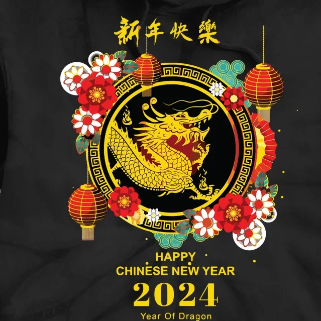 Chinese Lunar New Year 2024 Year Of The Dragon Zodiac Sign Tie Dye Hoodie