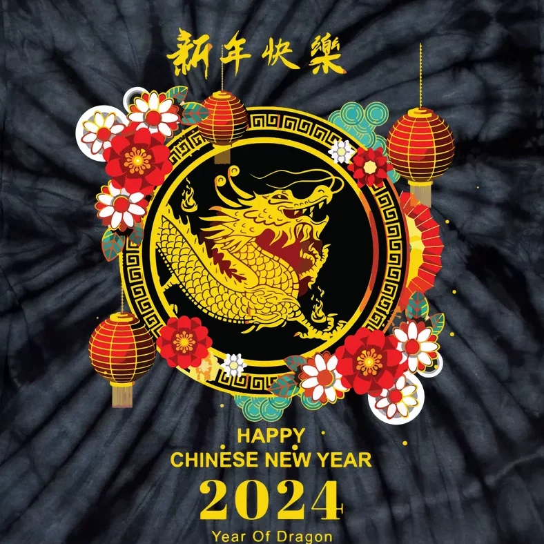 Chinese Lunar New Year 2024 Year Of The Dragon Zodiac Sign Tie-Dye T-Shirt