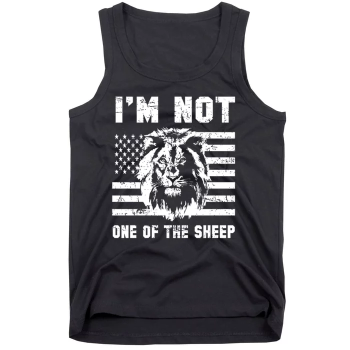 Conservative Lion Not A Sheep Gift Pro American Tank Top