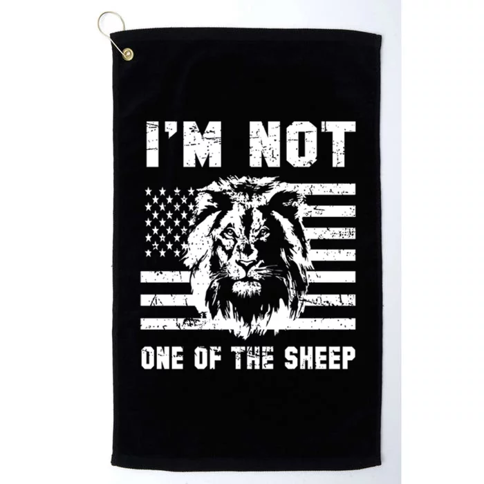 Conservative Lion Not A Sheep Gift Pro American Platinum Collection Golf Towel