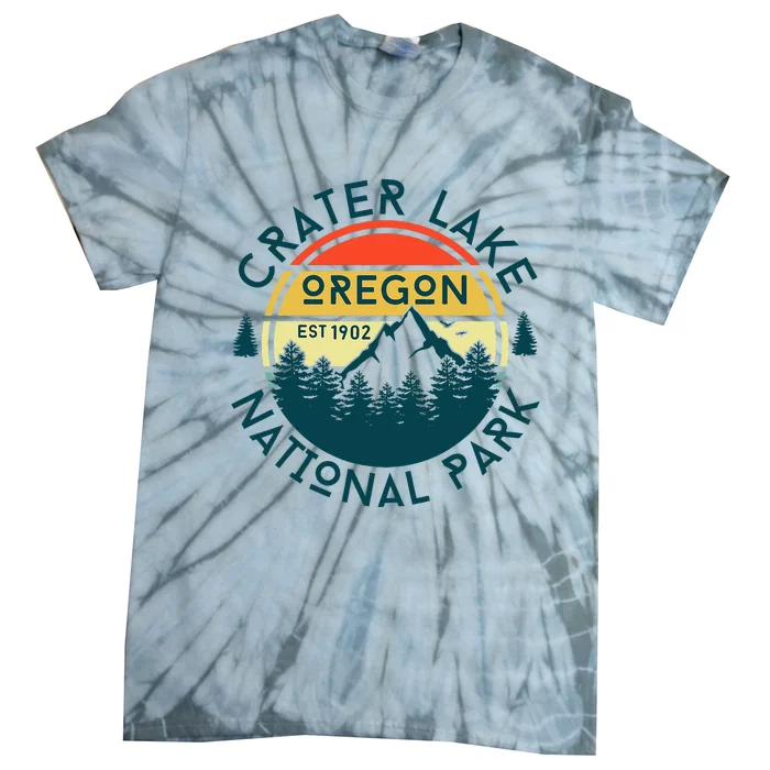 Crater Lake National Park Oregon Hiking Nature Outdoors Tie-Dye T-Shirt