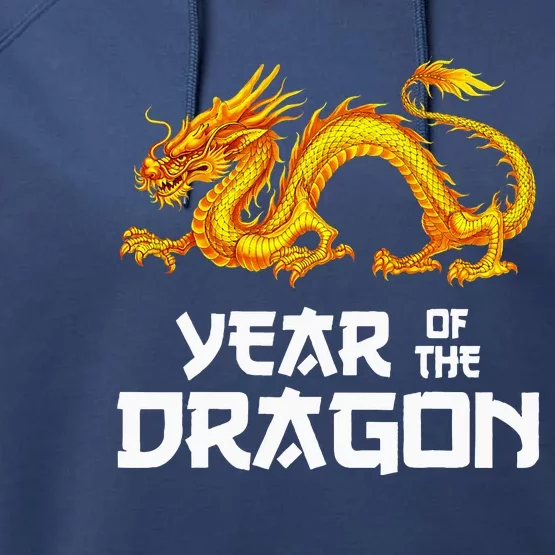 Chinese Lunar New Year 2024 Year Of The Dragon Performance Fleece Hoodie